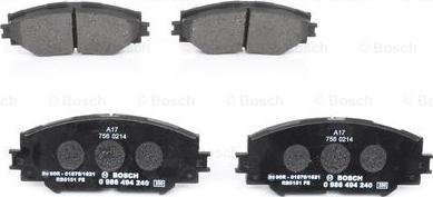 BOSCH 0 986 494 240 - Jarrupala, levyjarru inparts.fi