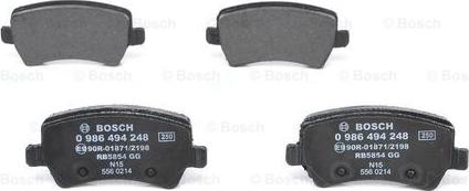 BOSCH 0 986 494 248 - Jarrupala, levyjarru inparts.fi