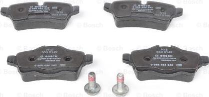 BOSCH 0 986 494 242 - Jarrupala, levyjarru inparts.fi