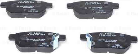 BOSCH 0 986 494 255 - Jarrupala, levyjarru inparts.fi