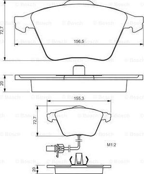 BOSCH 0 986 494 283 - Jarrupala, levyjarru inparts.fi