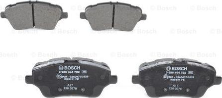 BOSCH 0 986 494 792 - Jarrupala, levyjarru inparts.fi