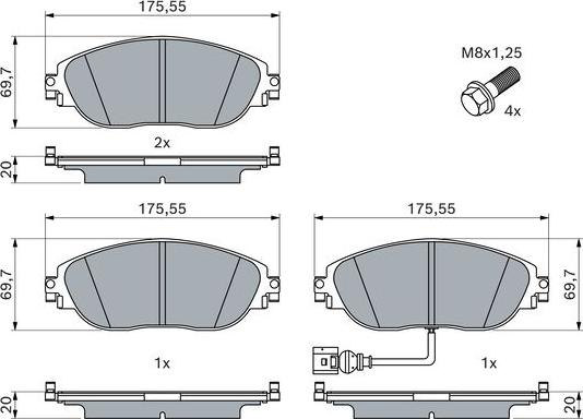 BOSCH 0 986 494 704 - Jarrupala, levyjarru inparts.fi