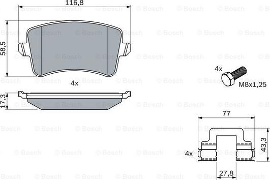 BOSCH 0 986 494 733 - Jarrupala, levyjarru inparts.fi