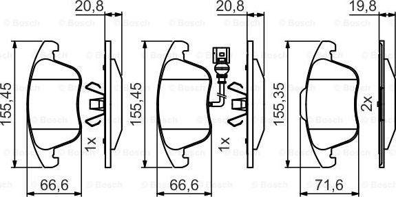 BOSCH 0 986 495 464 - Jarrupala, levyjarru inparts.fi