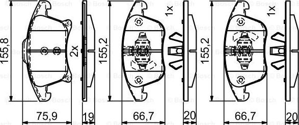 BOSCH 0 986 495 407 - Jarrupala, levyjarru inparts.fi