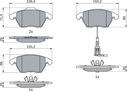 BOSCH 0 986 495 412 - Jarrupala, levyjarru inparts.fi