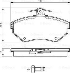 BOSCH 0 986 495 045 - Jarrupala, levyjarru inparts.fi