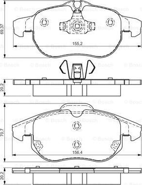 BOSCH 0 986 495 053 - Jarrupala, levyjarru inparts.fi