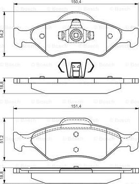 BOSCH 0 986 495 019 - Jarrupala, levyjarru inparts.fi