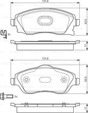 BOSCH 0 986 495 014 - Jarrupala, levyjarru inparts.fi