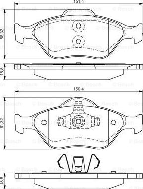 BOSCH 0 986 495 017 - Jarrupala, levyjarru inparts.fi