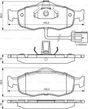 BOSCH 0 986 495 028 - Jarrupala, levyjarru inparts.fi