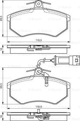 BOSCH 0 986 495 142 - Jarrupala, levyjarru inparts.fi