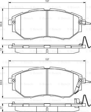 BOSCH 0 986 495 156 - Jarrupala, levyjarru inparts.fi