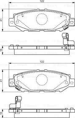 BOSCH 0 986 495 122 - Jarrupala, levyjarru inparts.fi