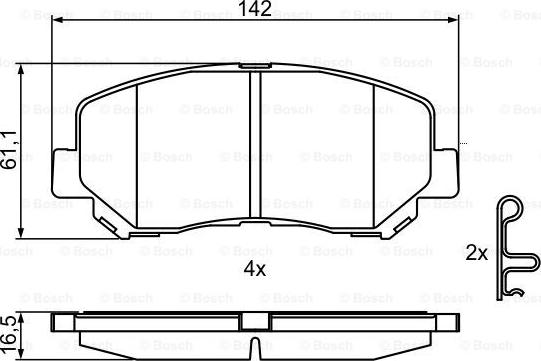 BOSCH 0 986 495 367 - Jarrupala, levyjarru inparts.fi