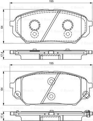 BOSCH 0 986 495 310 - Jarrupala, levyjarru inparts.fi