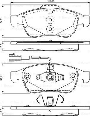 BOSCH 0 986 495 312 - Jarrupala, levyjarru inparts.fi