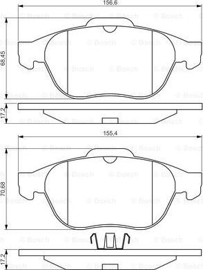 BOSCH 0 986 495 264 - Jarrupala, levyjarru inparts.fi