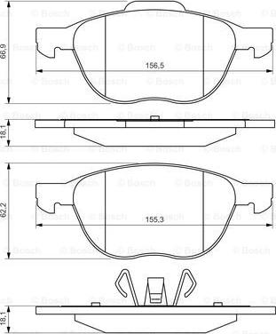 BOSCH 0 986 495 215 - Jarrupala, levyjarru inparts.fi