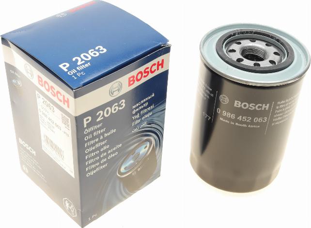 BOSCH 0 986 452 063 - Öljynsuodatin inparts.fi