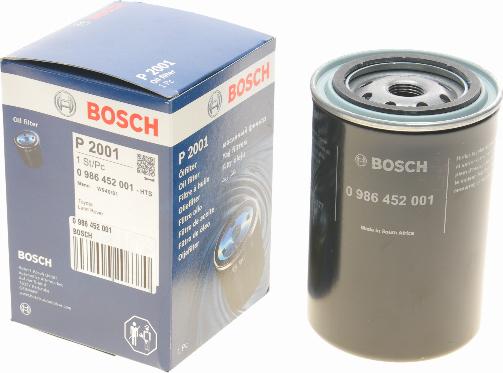 BOSCH 0 986 452 001 - Öljynsuodatin inparts.fi