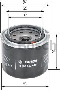 BOSCH 0 986 452 016 - Öljynsuodatin inparts.fi