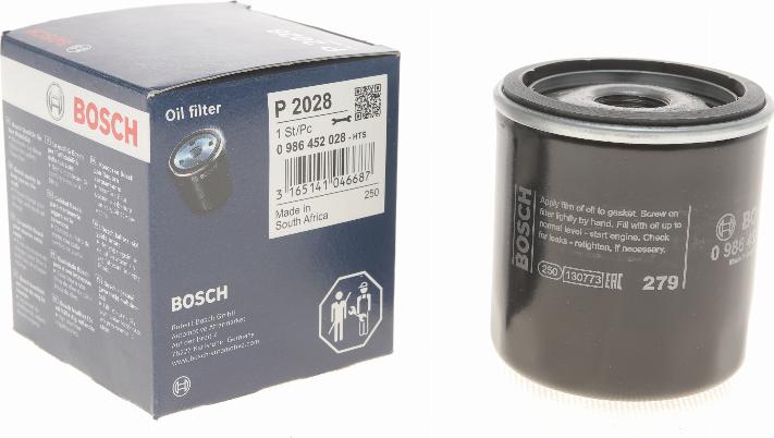 BOSCH 0 986 452 028 - Öljynsuodatin inparts.fi