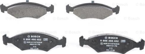 BOSCH 0 986 466 402 - Jarrupala, levyjarru inparts.fi