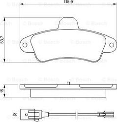 BOSCH 0 986 460 991 - Jarrupala, levyjarru inparts.fi