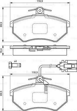 BOSCH 0 986 460 948 - Jarrupala, levyjarru inparts.fi