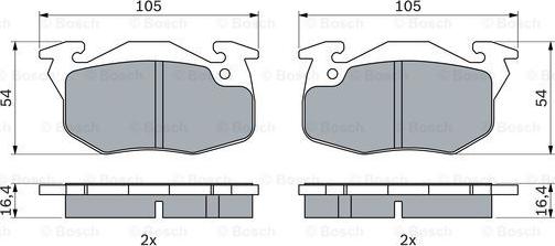 BOSCH 0 986 460 983 - Jarrupala, levyjarru inparts.fi