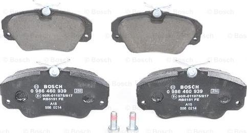 BOSCH 0 986 460 939 - Jarrupala, levyjarru inparts.fi