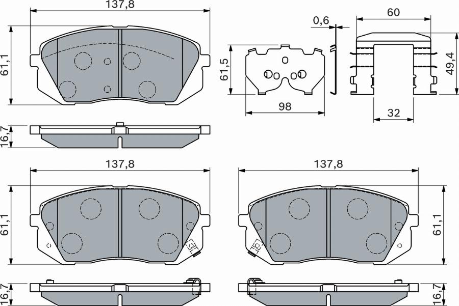 BOSCH 0 986 460 169 - Jarrupala, levyjarru inparts.fi