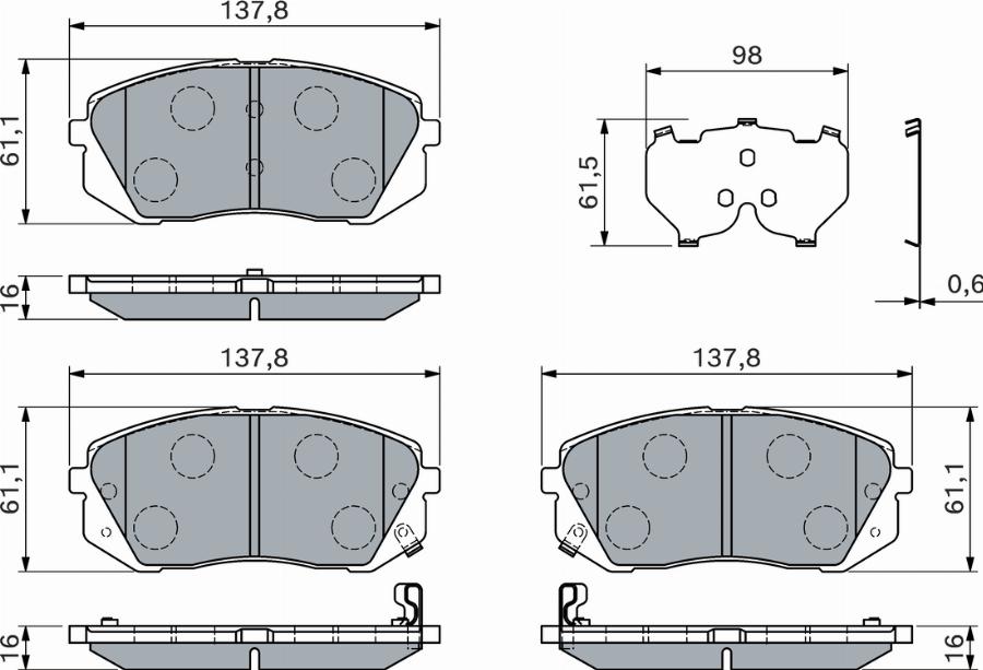 BOSCH 0 986 460 121 - Jarrupala, levyjarru inparts.fi