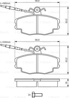 BOSCH 0 986 461 117 - Jarrupala, levyjarru inparts.fi