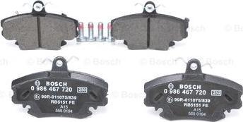 BOSCH 0 986 467 720 - Jarrupala, levyjarru inparts.fi