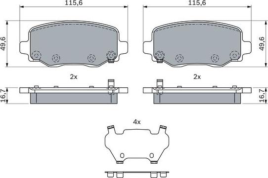 BOSCH 0 986 424 961 - Jarrupala, levyjarru inparts.fi