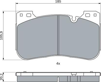 BOSCH 0 986 424 921 - Jarrupala, levyjarru inparts.fi