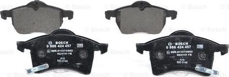 BOSCH 0 986 424 457 - Jarrupala, levyjarru inparts.fi