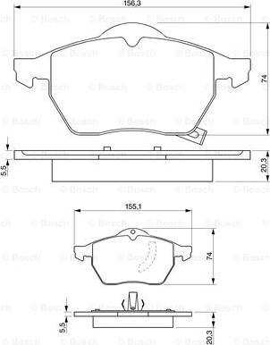 BOSCH 0 986 424 461 - Jarrupala, levyjarru inparts.fi