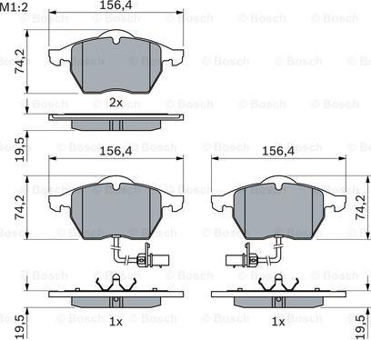 BOSCH 0 986 424 482 - Jarrupala, levyjarru inparts.fi