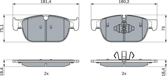 BOSCH 0 986 424 599 - Jarrupala, levyjarru inparts.fi