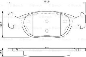 BOSCH 0 986 424 544 - Jarrupala, levyjarru inparts.fi