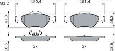 BOSCH 0 986 424 558 - Jarrupala, levyjarru inparts.fi