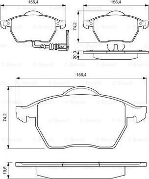 BOSCH 0 986 424 501 - Jarrupala, levyjarru inparts.fi