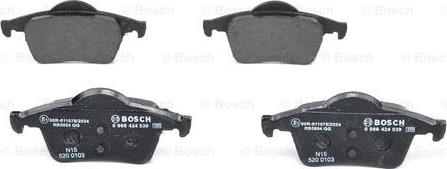 BOSCH 0 986 424 539 - Jarrupala, levyjarru inparts.fi