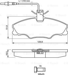 BOSCH 0 986 424 227 - Jarrupala, levyjarru inparts.fi