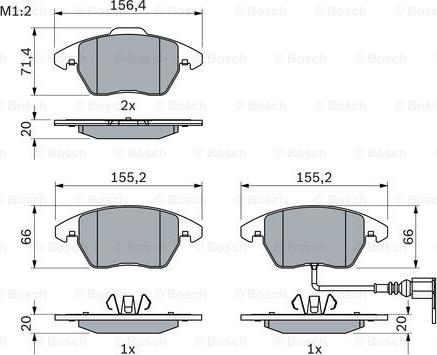 BOSCH 0 986 424 797 - Jarrupala, levyjarru inparts.fi